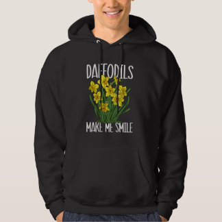 Floristisk Blommigt gör mig till Smile Daffodil Hoodie