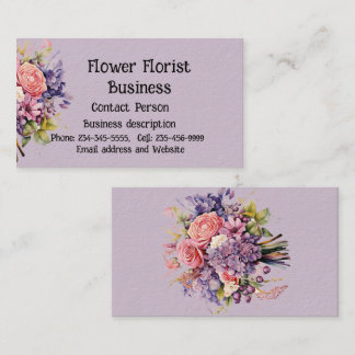 Floristiska blommor för försäljning visitkort