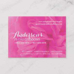 Floristry rosa ros florist cubby affärskort visitkort