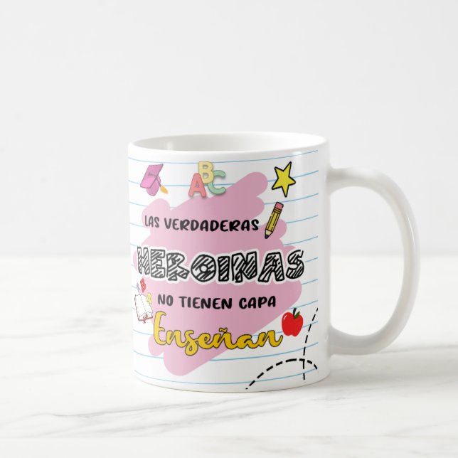 Flork Día del Maestra - Las verdaderas Heroinas Kaffemugg (Höger)