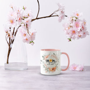 FlorL Rosa Mamma Etablerad Handskriven Namn År Mugg