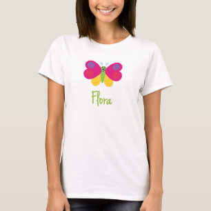 Floror fjärilen tee shirt