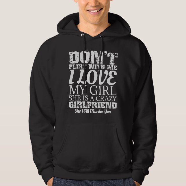 Flörta inte hoodie (Framsida)