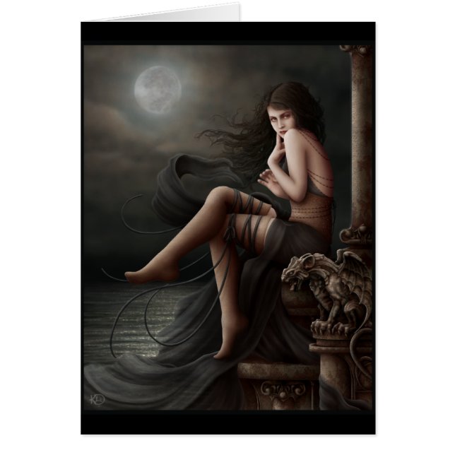 Flörta med solnedgången - tomt kort (Framsidan)