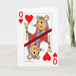Flörta råttadrottningen av hjärtavalentinkortet helgkort