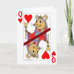 Flörta råttadrottningen av hjärtavalentinkortet helgkort