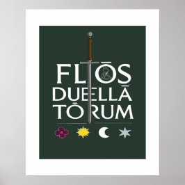 Flos Duellatorum Green Edition– medeltida svärdkon Poster