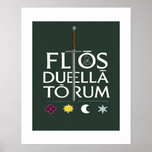 Flos Duellatorum Green Edition– medeltida svärdkon Poster