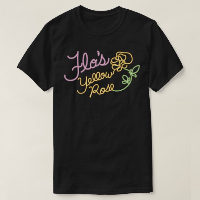 Flos Gul ros Neon-tecken T Shirt (Design framsida)