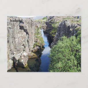 Flosagja Canyon in Þingvellir, Island Vykort
