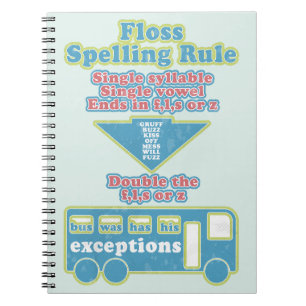 Floss Rule Phonics Learning English Language Anteckningsbok