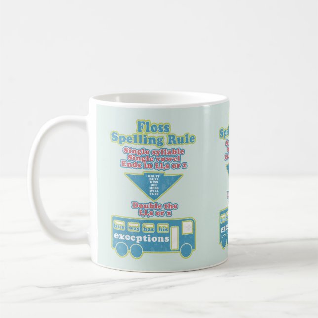 Floss Rule Phonics Learning English Language Kaffemugg (Vänster)