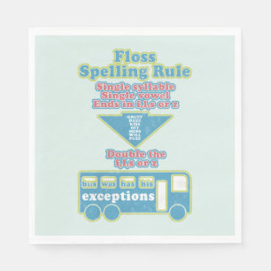 Floss Rule Phonics Learning English Language Pappersservett