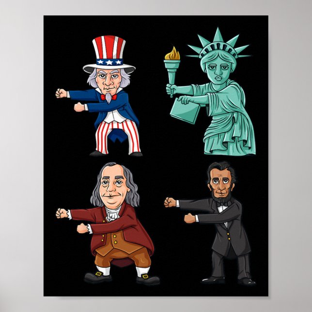 Floss som en Chef farbror Sam Ben Franklin Liberty Poster (Framsidan)