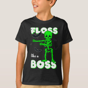 Floss som en Chef Skeleton Halloween Boys Girls Ki T Shirt