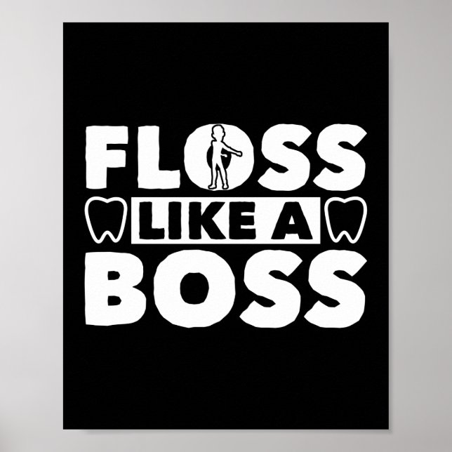 Floss som en Chef-tandläkarassistent vid tandläkar Poster (Framsidan)