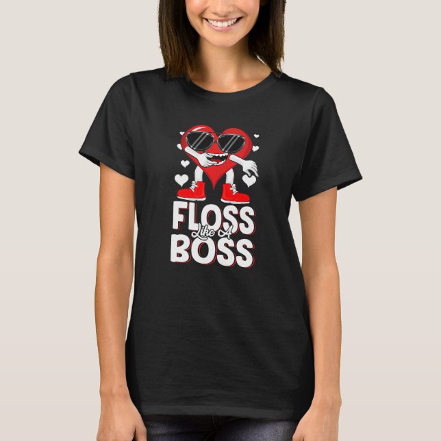 Floss som en Chef Valentines day Boy Valentine Boy T Shirt (Framsida)