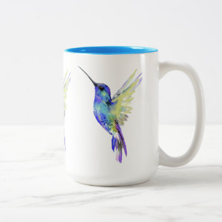 "Flossie" Hummingbird Two Tone Ceramic Mugg