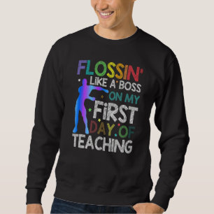 Flossin som en Chef på min första dag för att unde Lång Ärmad Tröja