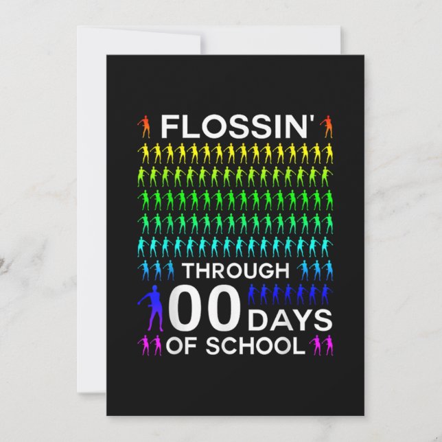 Flossin Through 100 Days Of School 100Th Day Floss Spara Datumet (Framsida)