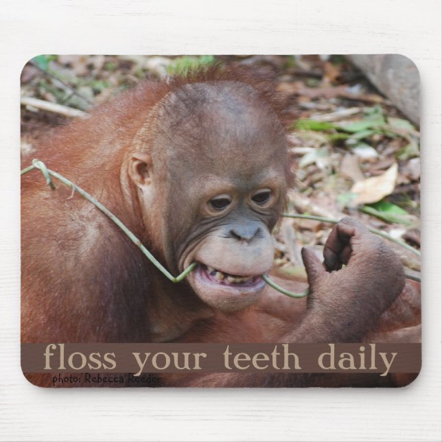 Flossing för Orangutantandomsorg Musmatta (Framsidan)