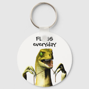 Flossing keychain för Dinosaur Nyckelring