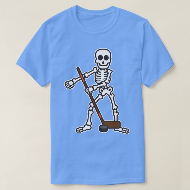 Flossing Skeleton Hockey Player Halloween Costume T Shirt (Design framsida)