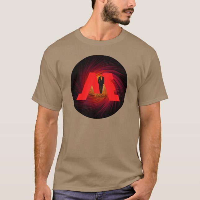 FloState Design "ME" Man Eruditely Fire Spiral1 T Shirt (Framsida)