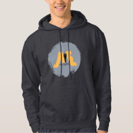 FloState Design "ME" Man Eruditely-Gult, Grått Hoodie