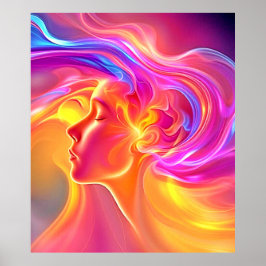 Flotande energi Porträtt Art Poster