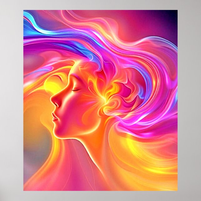 Flotande energi Porträtt Art Poster (Framsidan)