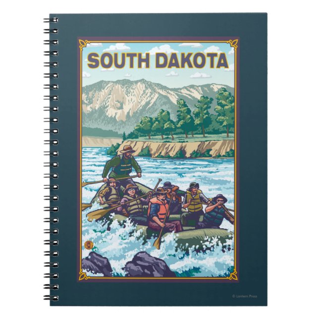 Floten RawingSouth Dakota Anteckningsbok Med Spiral (Framsidan)