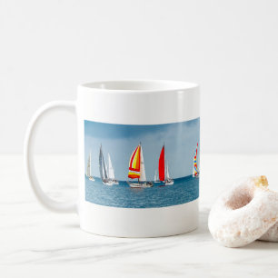 Flotilla Segelbåt på Clam Sea Kaffemugg