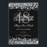 Flott 18th födelsedagsfestSparklessilver Inbjudningar<br><div class="desc">Eleganta & flott 18th födelsedagsfestSparkles försilvrar inbjudanmallen. Att presentera ljus,  stränger och sparkles. Matcha tillgängliga produkter.</div>