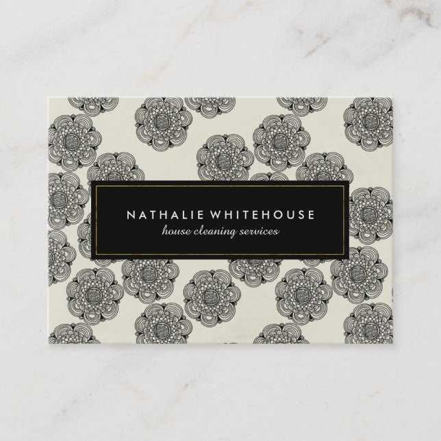 Flott anpassadeblommigtpresentkort rabattkort (Framsida)