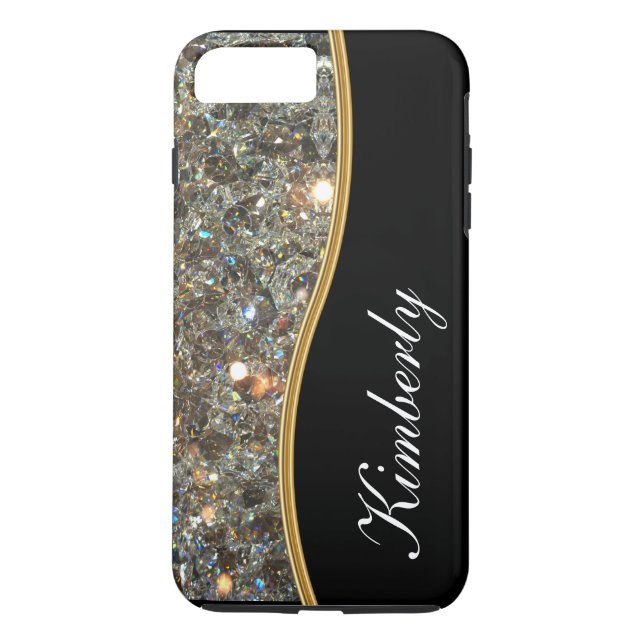 Flott Bling Monogramstil Case-Mate iPhone Skal (Baksida)