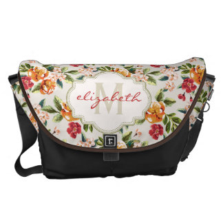Flott blommor för blommigt för kurir väska