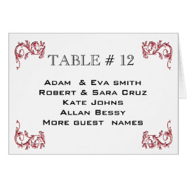 Flott bordsnummerbröllopplacering OBS kort