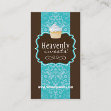 Flott damastast bagerivisitkort för muffin |
