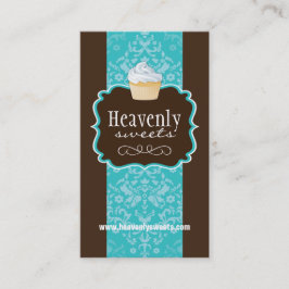 Flott damastast bagerivisitkort för muffin | visitkort