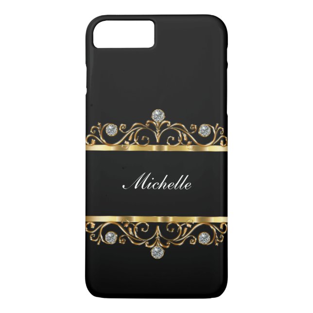 Flott damMonogramBling stil Case-Mate iPhone Skal (Baksida)