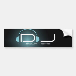 Flott DJ-bildekal med headphonen Bildekal