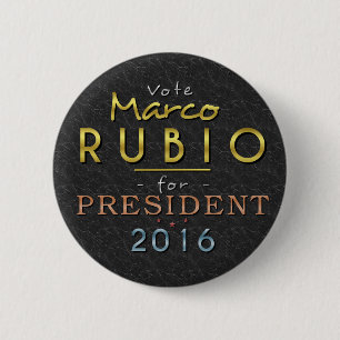 Flott för guld för Marco Rubio president 2016 Knapp