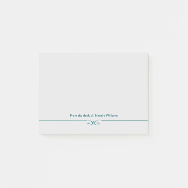 Flott från skrivbordet av monogramen post-it block (Framsida)