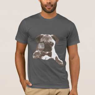 Flott gentlemanmops som dricker vinT-tröja Tee Shirt