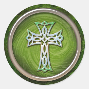 Flott grön Celtickor Runt Klistermärke