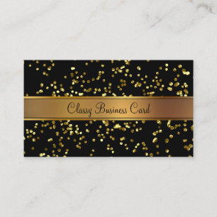 Flott guld och svart Businesscard Visitkort
