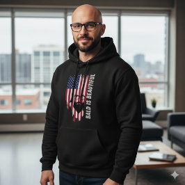 Flott Hoodie med Amerikansk Flagga - Flint Skall ä