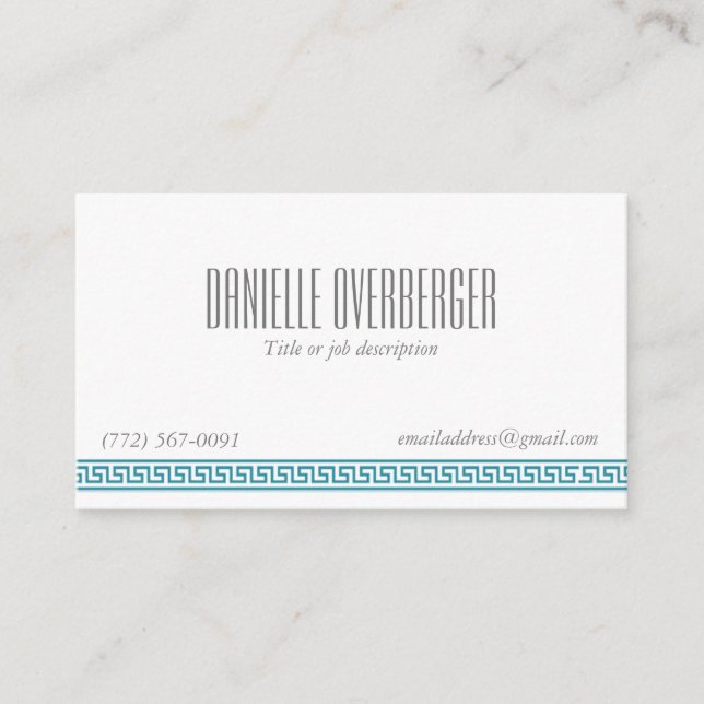 Flott kvinna för krickagreknyckel visitkort (Framsida)