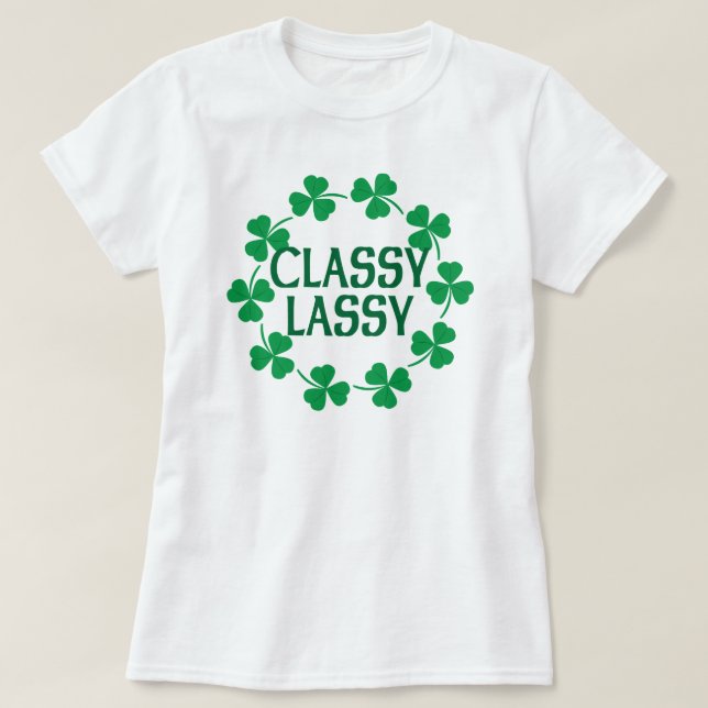 Flott Lassy ShamrocksT-tröja T-shirt (Design framsida)